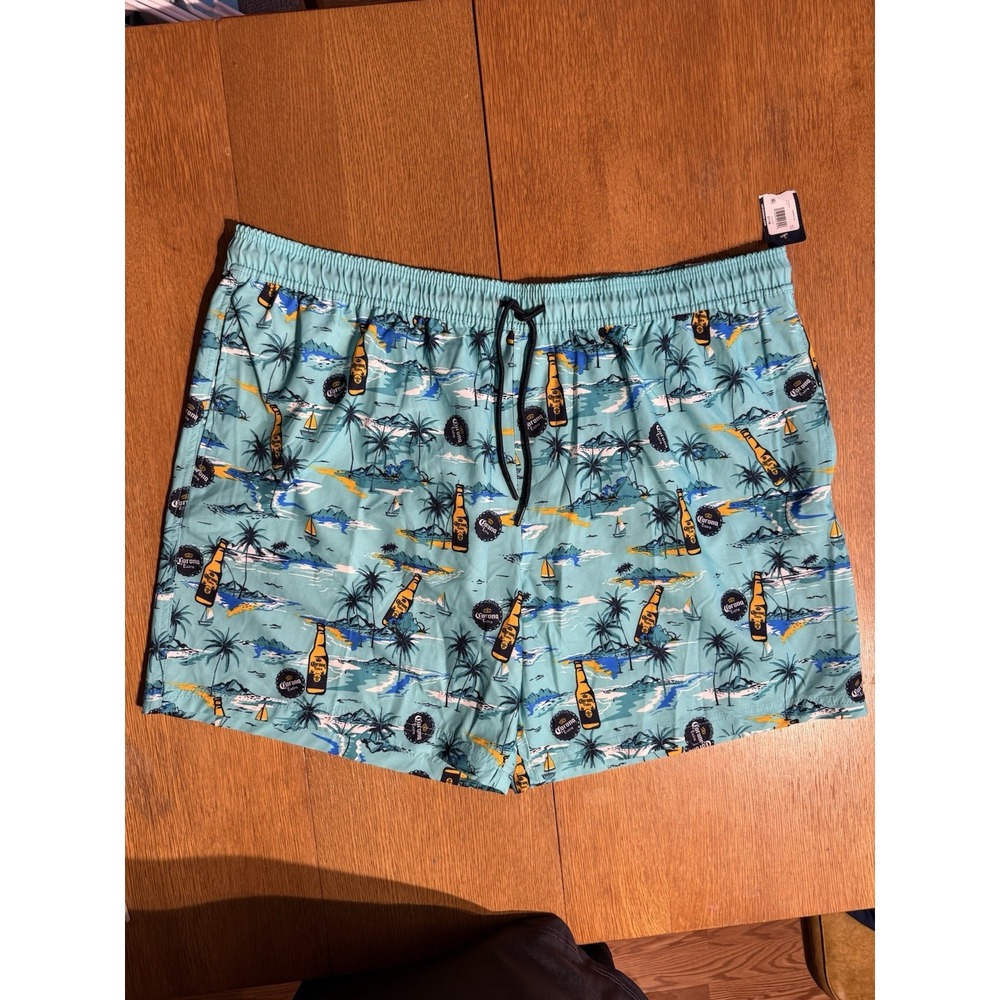 Corona Extra Board Shorts 3XL‎ 48-50 Beer Bottle Tropical Beach Swim Trunks Mens